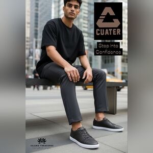 Cuater Phenom Men's Sneaker Size 10.5 Premium Leather Dark Brown/Cushion Footbed